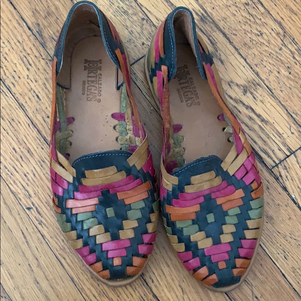 Colorful leather Huaraches